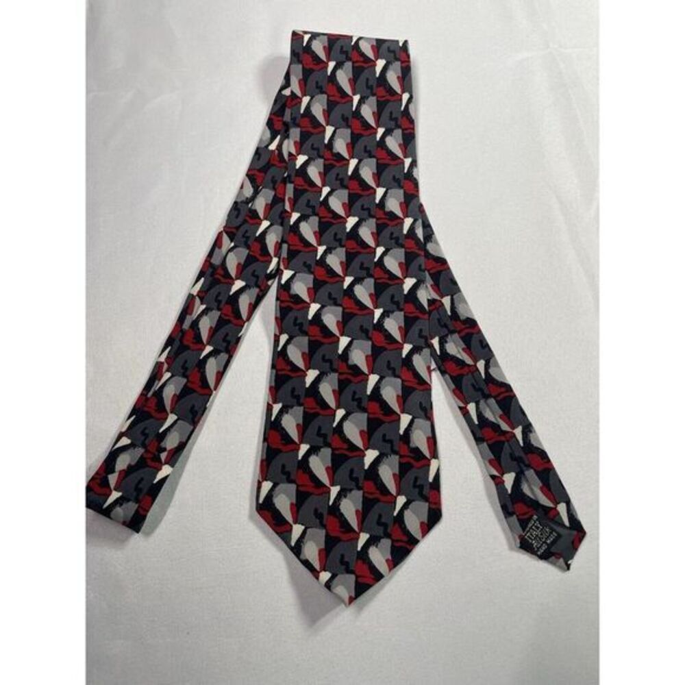 Giorgio Moreschi‎ Geo Print Vintage Silk Tie
